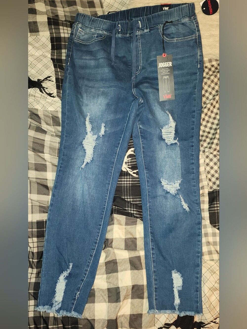 NWT YMI Jogger High Rise Pull On Jeans Size Large